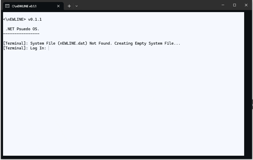 nEWLINE running interactively in a terminal